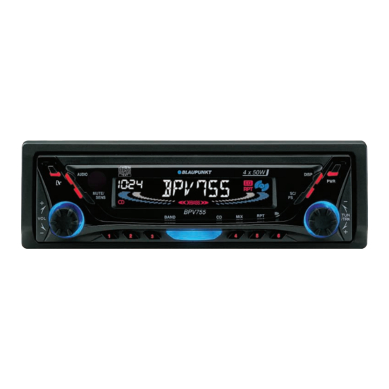 Blaupunkt BPV755 Manuals