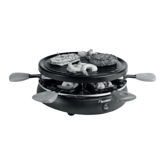 User Manuals: Bestron KRC300BL Raclette Party Grill