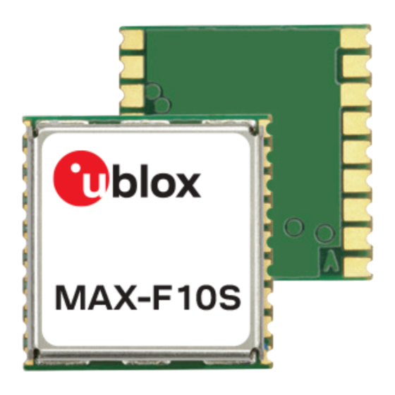 Ublox MAX-F10S Integration Manual