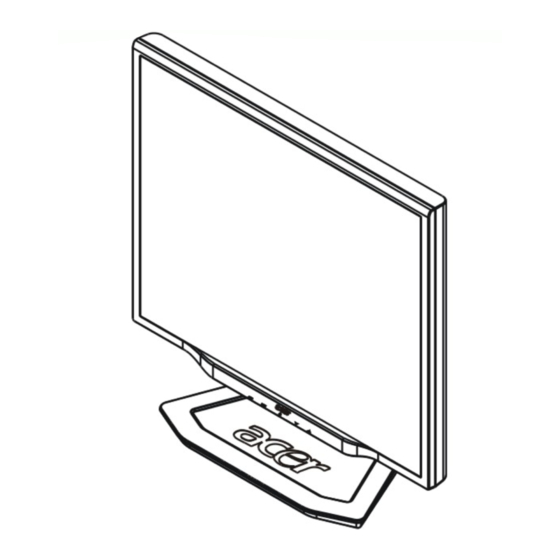 Acer LCD monitor Quick Start Manual