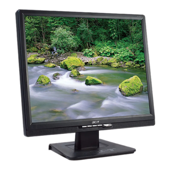 Acer LCD monitor Quick Setup Manual