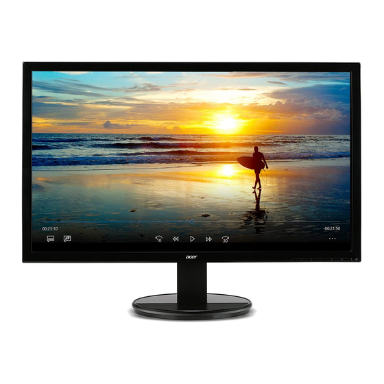 Acer Lcd monitor Quick Start Manual