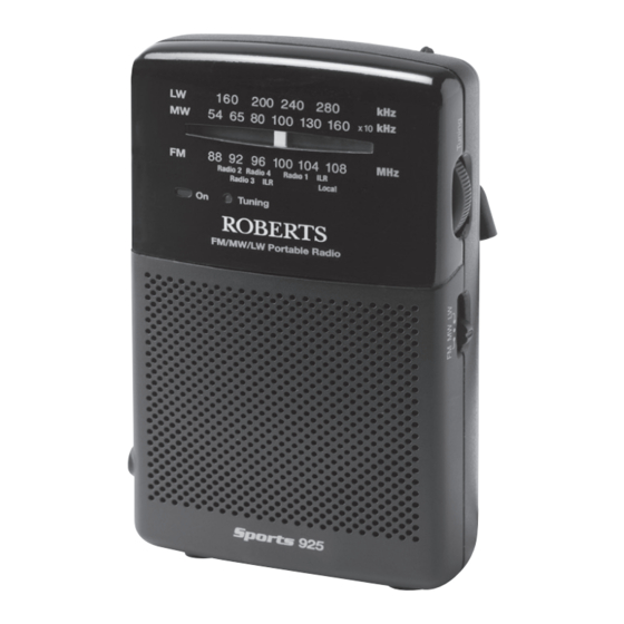 Roberts Sports 925 User Manual