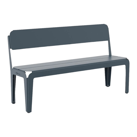 Weltevree Bended bench with backrest Product Manual