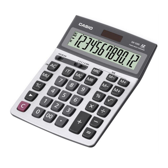 Casio GX-120S User Manual