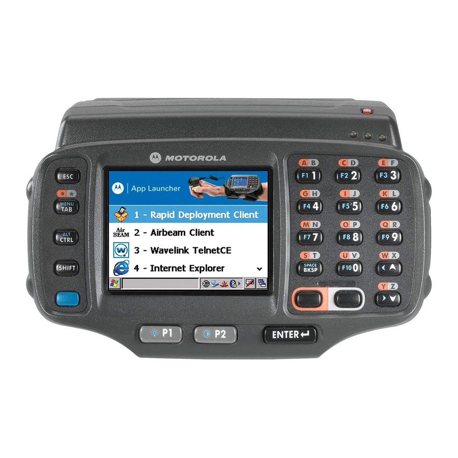 Motorola WT4000 - Wearable Terminal - Win CE 5.0 Professional 520 MHz Manuals
