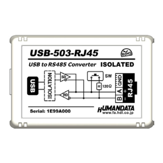 Humandata USB-503-RJ45 User Manual