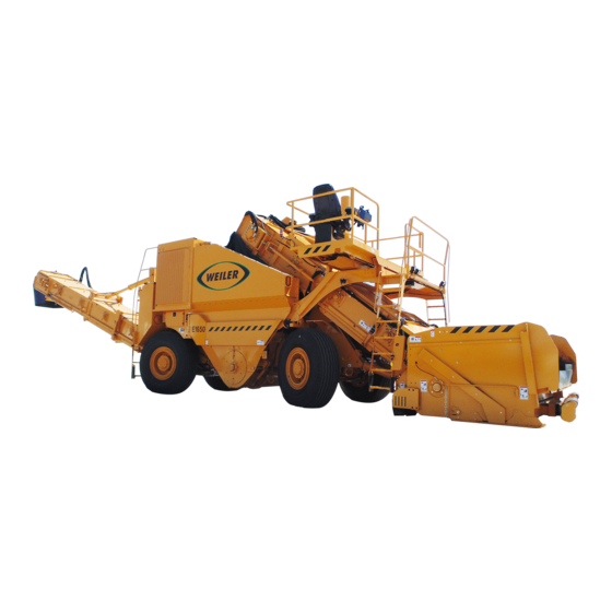 Weiler E1650 Operator And  Maintenance Manual