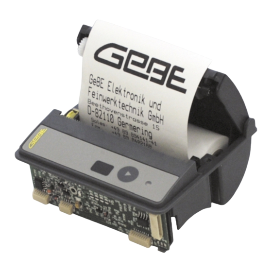 GeBe GPT-4352 Operating Instructions Manual
