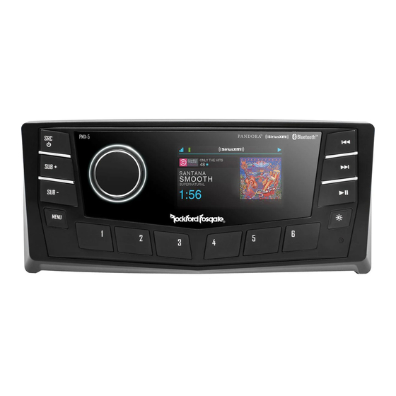 Rockford Fosgate Punch PMX-5 Owner's Manual