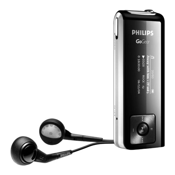 Philips GOGEAR AUDIO PLAYER SA1300 Quick Start Manual