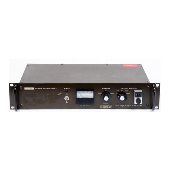 Keithley 247 Instruction Manual