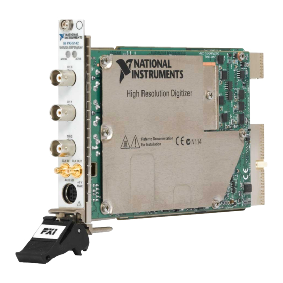 National Instruments PXI-5142 Getting Started Manual