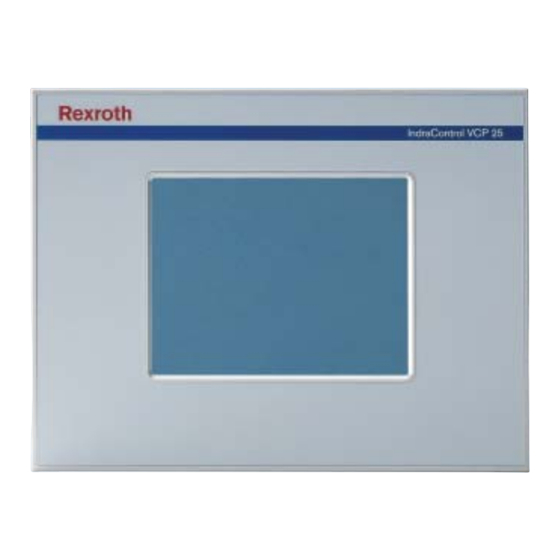 Bosch Rexroth IndraControl VCP 25 Project Planning Manual