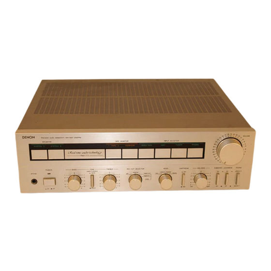 Denon PMA-777 Operating Instructions Manual