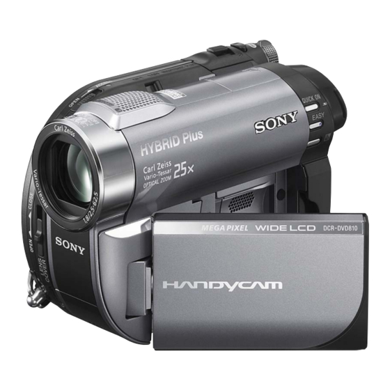 Sony handycam DCR-DVD110E Manuals
