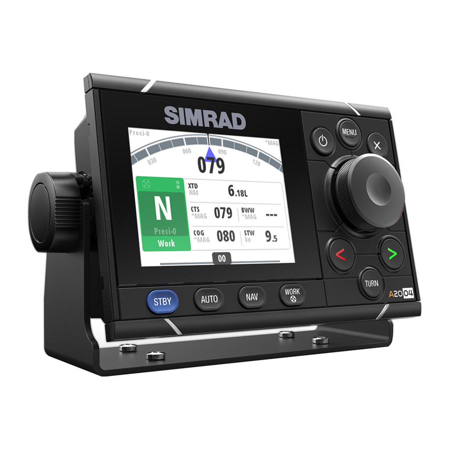 SIMRAD A2004 QUICK MANUAL Pdf Download ManualsLib