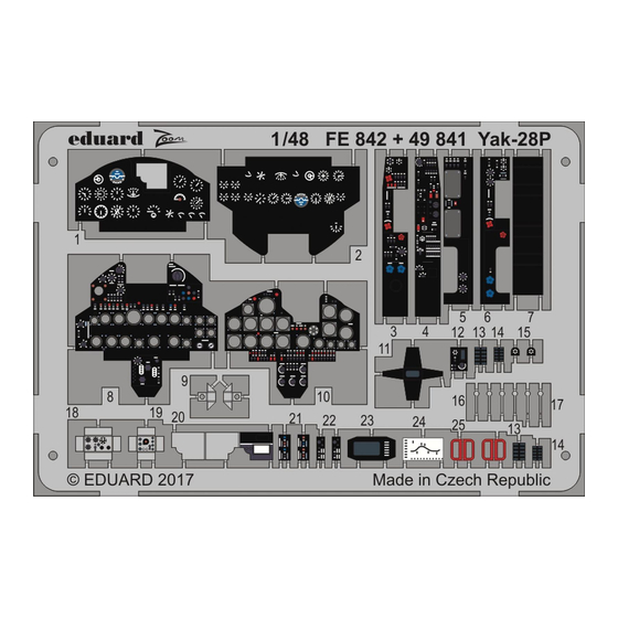 Eduard Yak-28P interior 1/48 Quick Start Manual