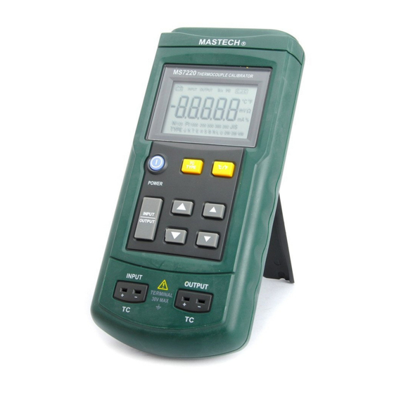 Mastech MS7220 Quick Start Manual