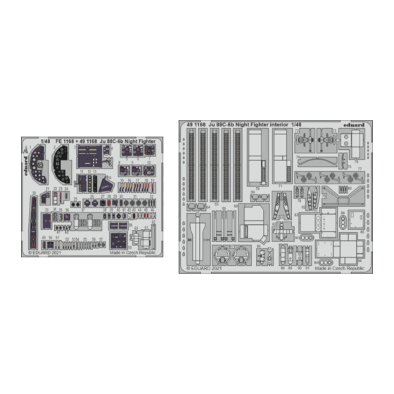 Eduard Ju 88C-6b Night Fighter interior Quick Start Manual