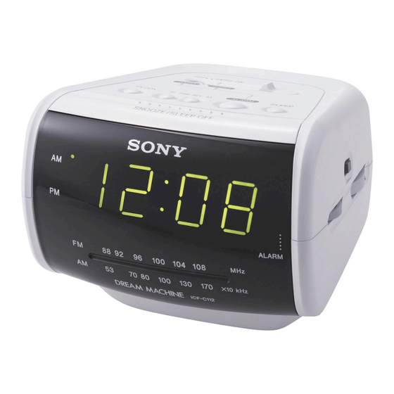 Sony ICF-C112 Manual