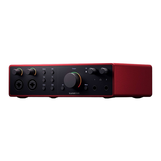 Focusrite Scarlett 16i16 User Manual