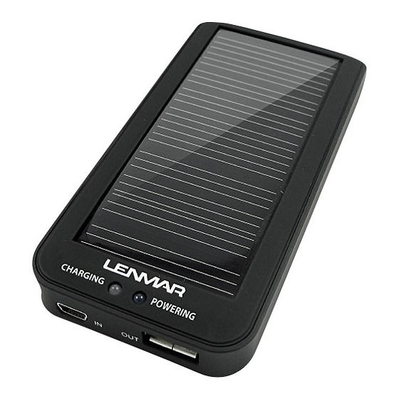 Lenmar SOL20 Owner's Manual