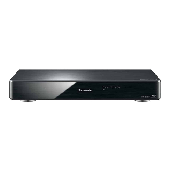 Panasonic Diga Blu-ray DMR-BST950 Operating Instructions Manual