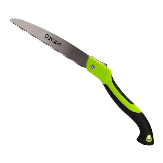 Davaon Pro Folding Pruning Saw-250mm Instructions