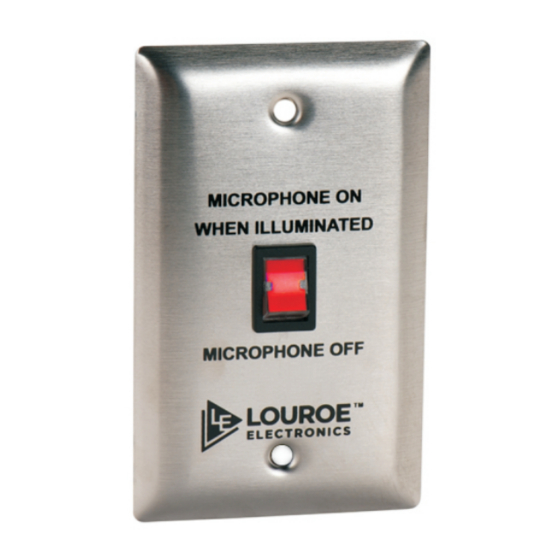 Louroe Electronics MS-1-ML Installation And Operating Instructions
