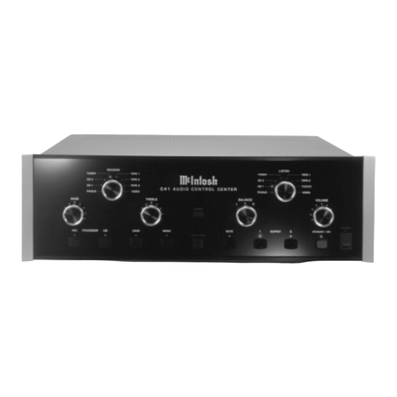 McIntosh C41 Owner's Manual