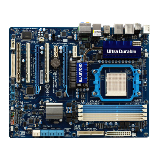 Gigabyte GA-790XTA-UD4 AM3 Motherboard Manuals