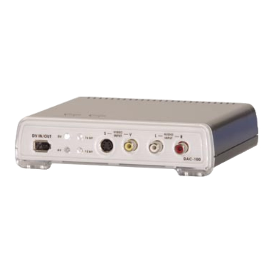 Datavideo DAC-100 Getting Started