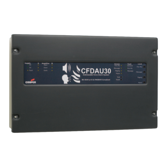 Cooper CFDAU30 Installation And Maintenance Manual