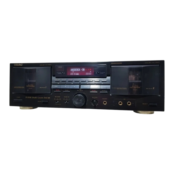 Teac W-850R Owner's Manual