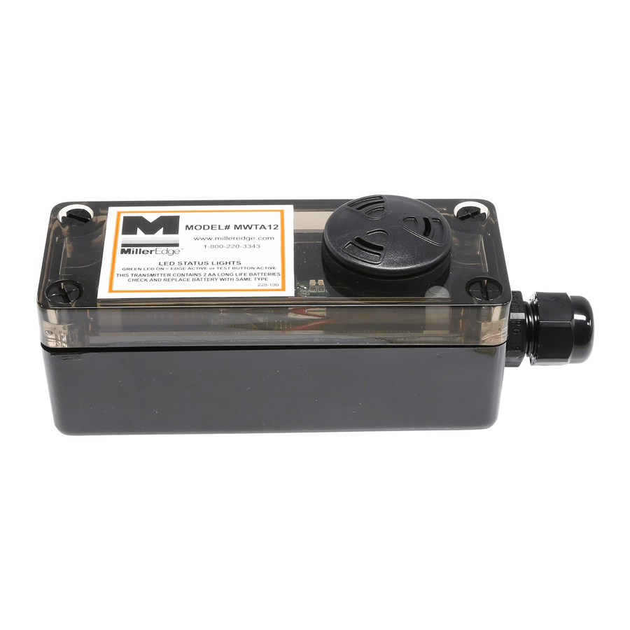 Miller Edge MWTA12 Installation Instructions