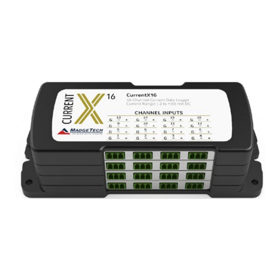 MadgeTech CurrentX Series Product User Manual