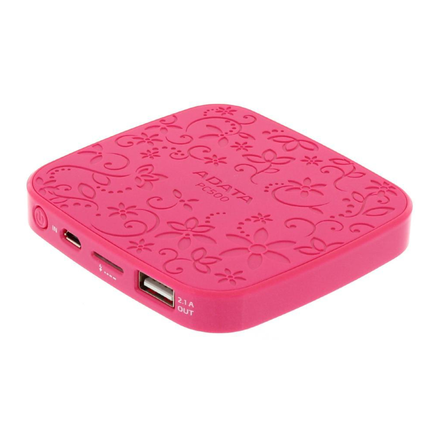 Adata PC500 - Power Bank Manual