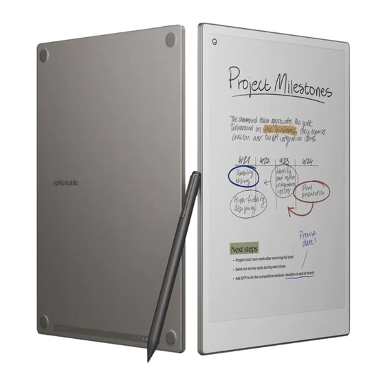 reMarkable Paper Pro User Manual