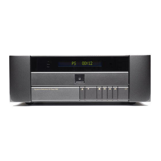 Meridian 808.3 User Manual