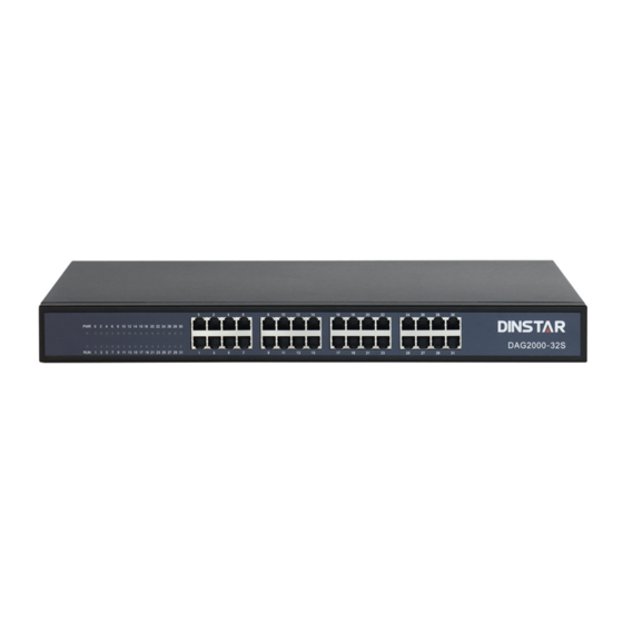 User Manuals: Dinstar DAG2000-32 Analog VoIP Gateway