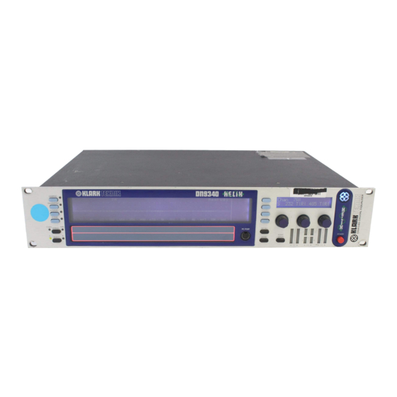 Klark Teknik HELIX SYSTEM DN9344 Operator's Manual
