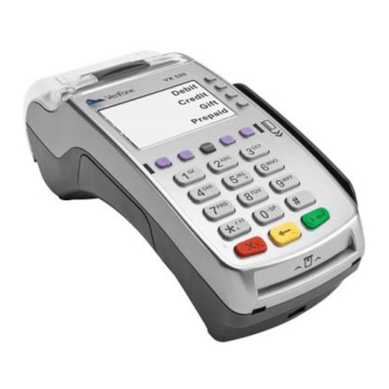 VeriFone Vx520 XEFB410 Quick Reference Manual