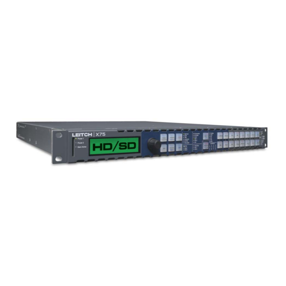 Leitch X75HD Product Manual