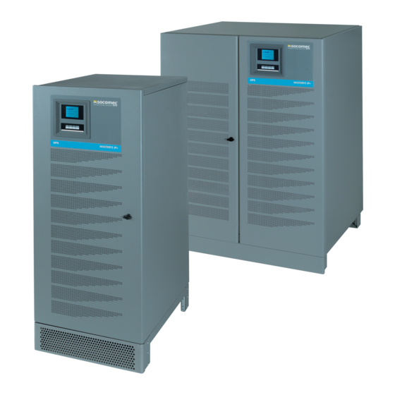 socomec MASTERYS IP+ Installation And Operating Manual