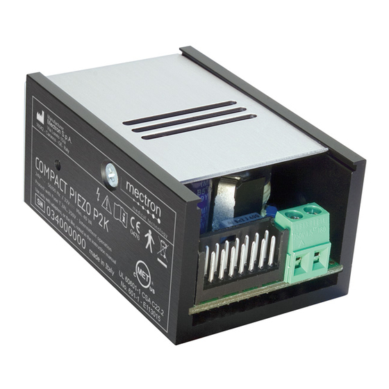 mectron compact piezo P2K Use And Maintenance Manual