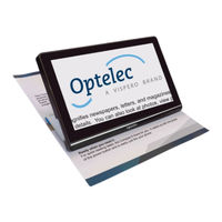 Optelec Compact 8 Setup And User's Manual