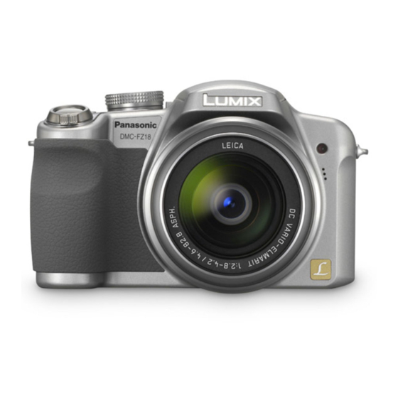 Panasonic LUMIX DMC-FZ18 Operating Instructions Manual