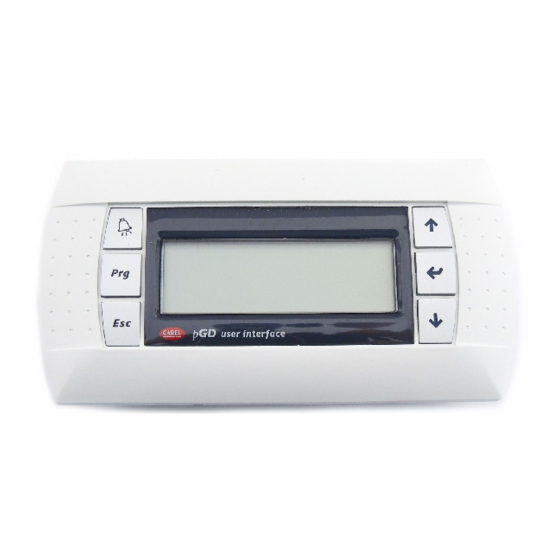 Carel PGD0000F00 Quick Start Manual