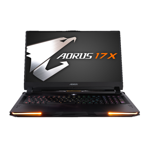Gigabyte AORUS 17X Quick Start Manual